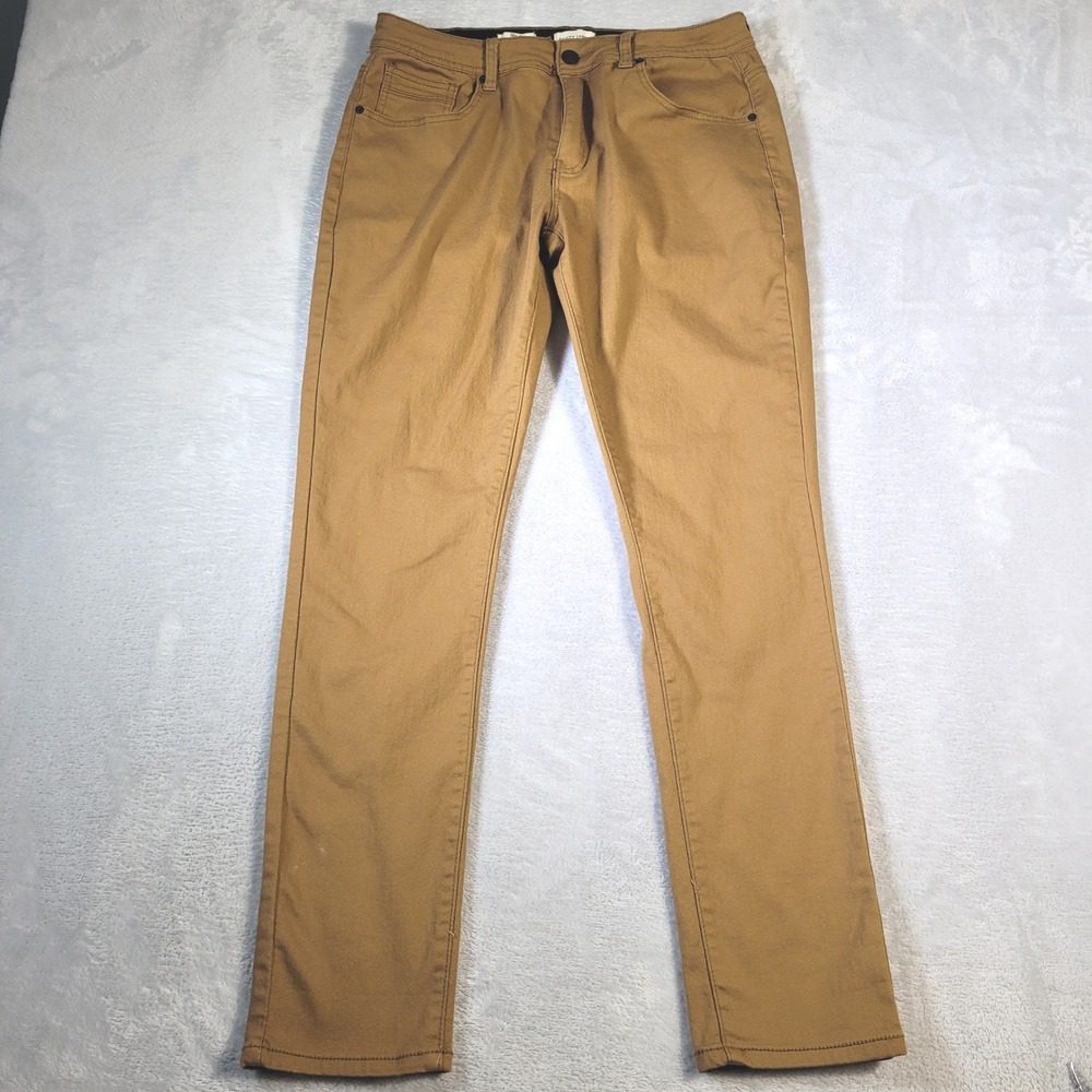 Scott James Pants Mens 33x32 Brown Slim Fit Stretch Chino Five Pocket Casual